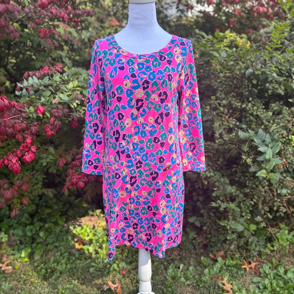 NWOT Lilly Pulitzer Mini Dress Pink Leopard Print Medium